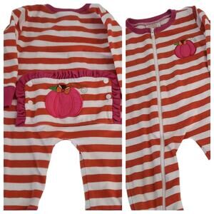 9M pumpkin cotton zip up one piece